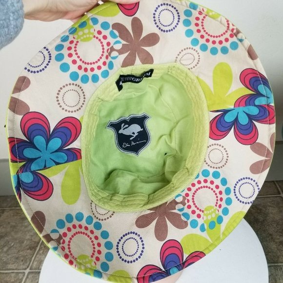 PETER GRIMM Green Floral Bucket Hat Cap (guessing it's size Small) - Picture 6 of 8